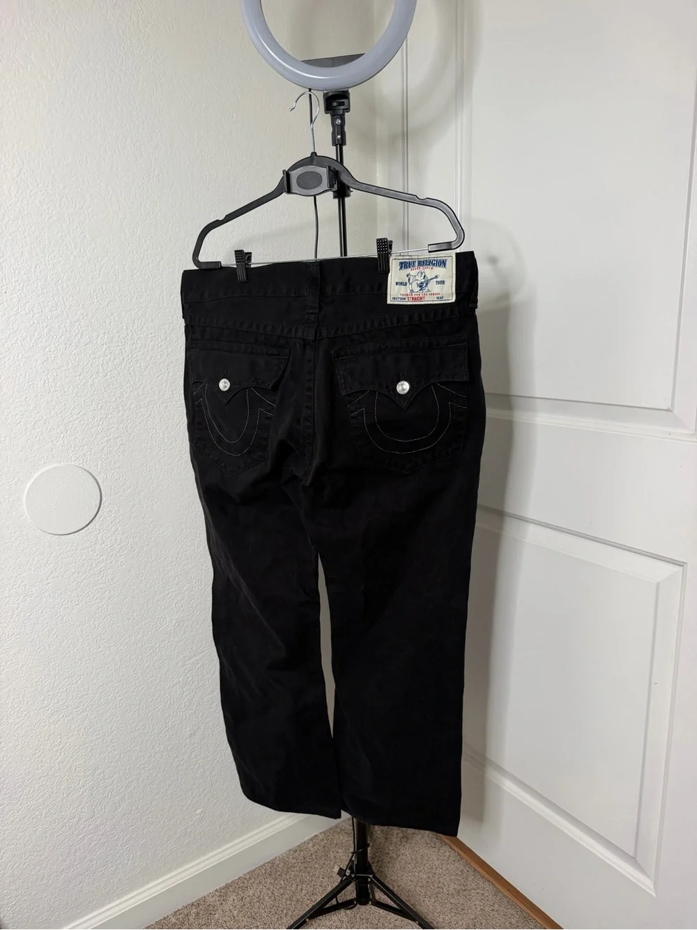True Religion Men’s Black Jeans Size 36 World Tour